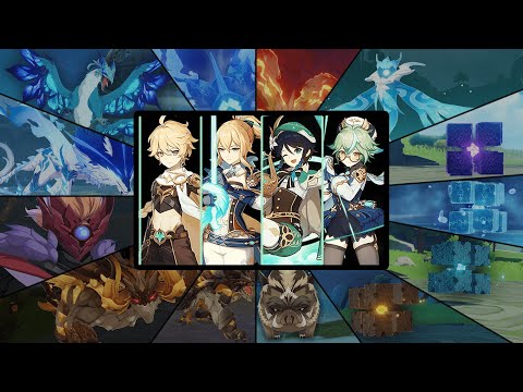 Full Anemo Party Against All Bosses In The Game - Genshin Impact
