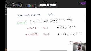 YouTube video '402 Remove K Digits || How to 🤔 this type of problems in Interview 🔥 || Monotonic Stack 📈'