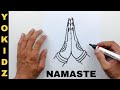 How To Draw Namaste Hands | Namaste Hands For Diwali