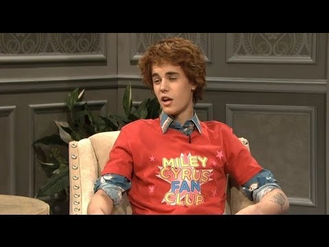 Justin Bieber on Saturday Night Live's "Miley Cyrus Show"