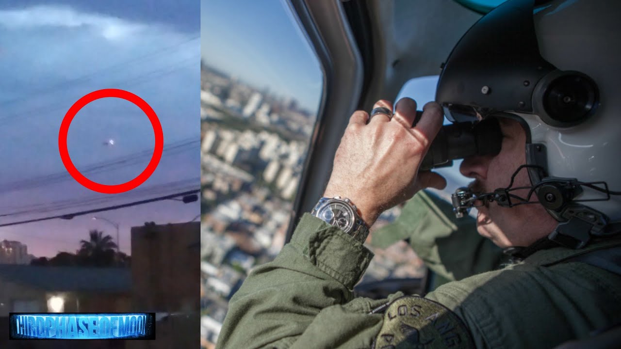 Vegas Police Helicopter Surround A UFO In Broad Day Light!