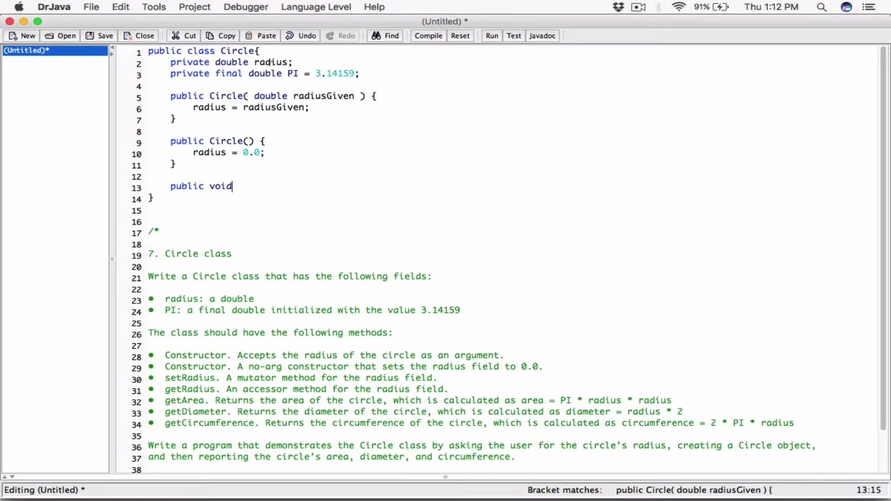 6.7. (Part 1) Circle Class - Java - ❤️ SOLUTIONS MOVED TO DISCORD ❤️