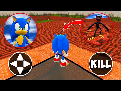 I Became SONIC and Fought Huggy Wuggy in a Crazy Maze Battle! – GMod