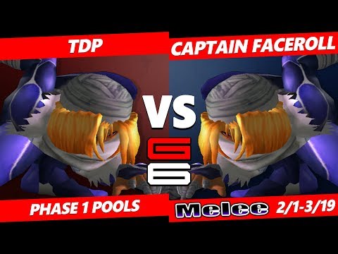 Genesis 6 SSBM - TDP (Sheik) VS Captain Faceroll (Sheik) Smash Melee Pools