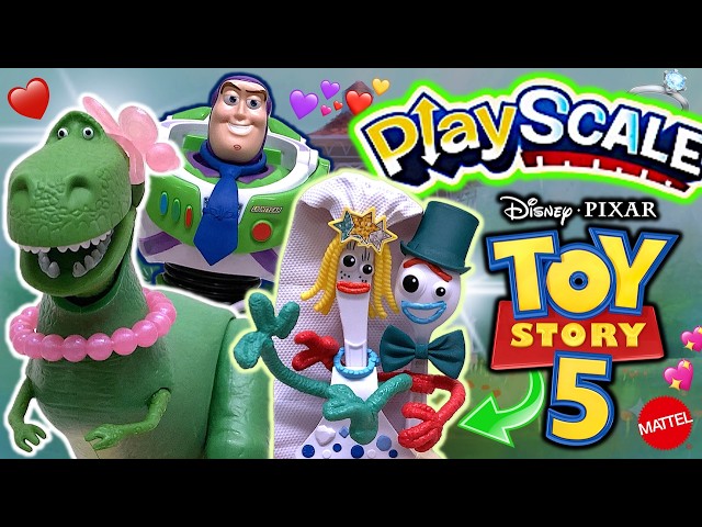 Vídeo relacionado con Mattel Disney Pixar Toy Story 5 ¿Qué es una Boda? Pack de 4 Figuras con Accesorios, Pack de Toy Story a Escala, JKV22