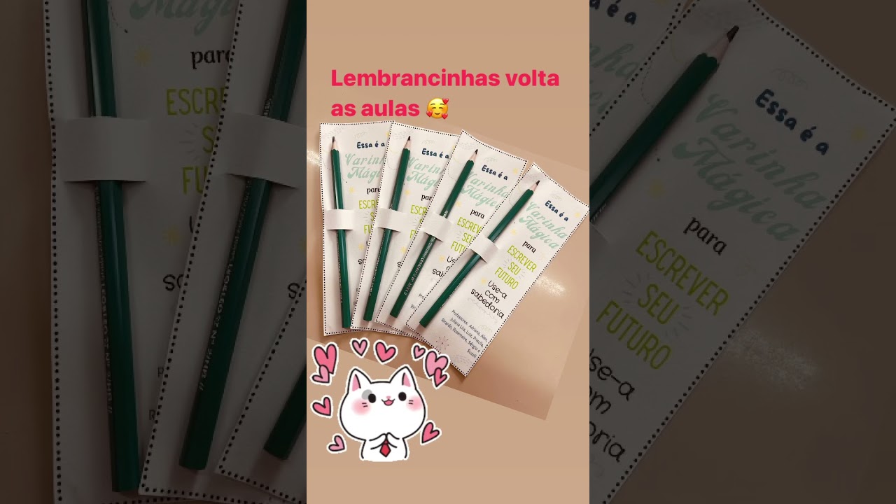 Modelo de lembrancinhas para volta as aulas, nossos alunos merecem 😍