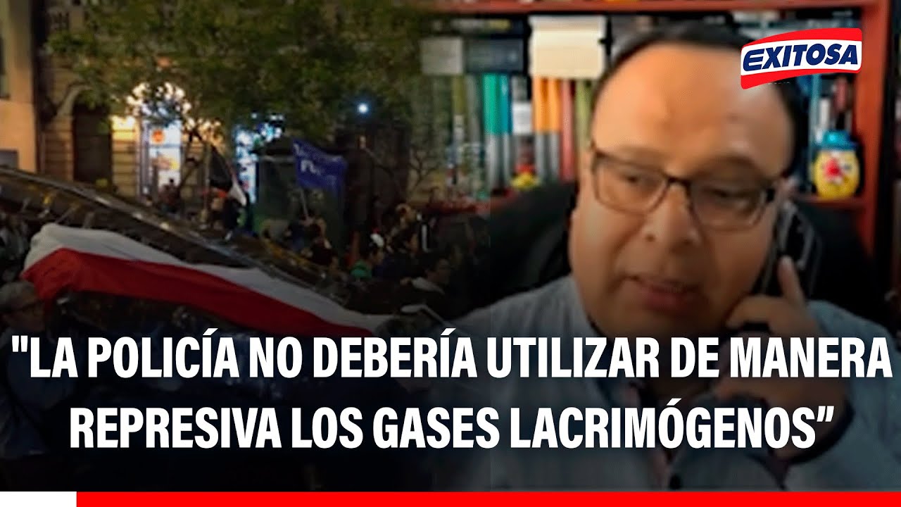 🔴🔵 Juan Quispe indicó que la PNP no debería utilizar de manera represiva los gases lacrimógenos