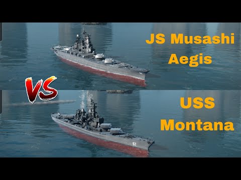 JS Musashi Aegis Vs USS Montana | Modern Warships