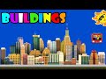 BUILDINGS VOCABULARY for Beginners, Kids, Kindergarten , preschool - Learn Building Names in English
