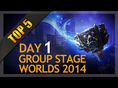 Top 5 Plays - Worlds Group Stage 1 Day 1 (League of Legends)