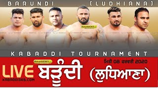 Barundi (Ludhiana) Kabaddi Tournament 08 Feb 2020