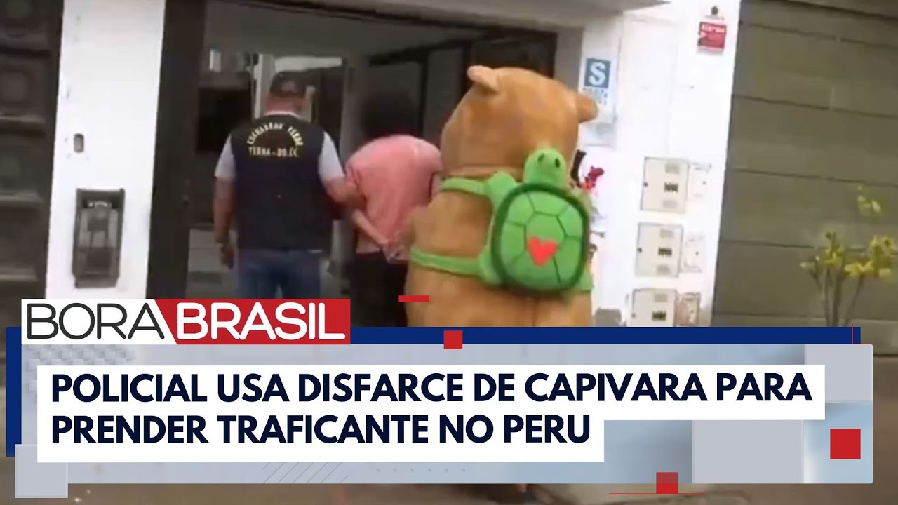 Policial disfarçado de capivara prende traficante durante operação no Peru | Bora Brasil