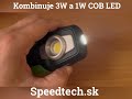 AKU LED profi vreckové svietidlo - 3W + 1W COB LED - Video Youtube