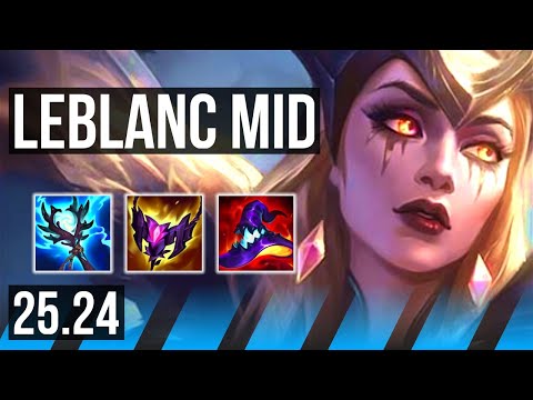 LEBLANC vs FIZZ (MID) | 21/1/4, 40K damage | EUW Master | 25.24