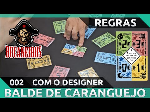 Aprendendo as regras de Balde de Caranguejo com o autor do jogo