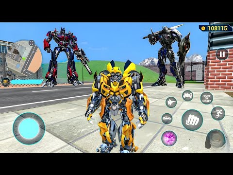 Bumblebee Car Robot Jet Bike Transformation 3D Simulator #22 - Android Gameplay