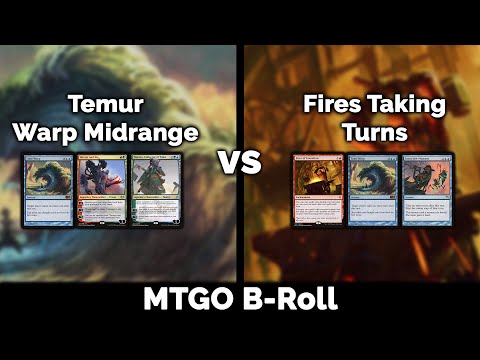 MTGO B-Roll with Modern Temur Warp Midrange vs Fires Taking Turns - Magic: the Gathering