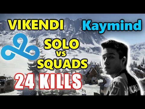PUBG - Cloud 9 Kaymind - 24 KILLS - SOLO vs SQUADS - G36C + SLR - VIKENDI