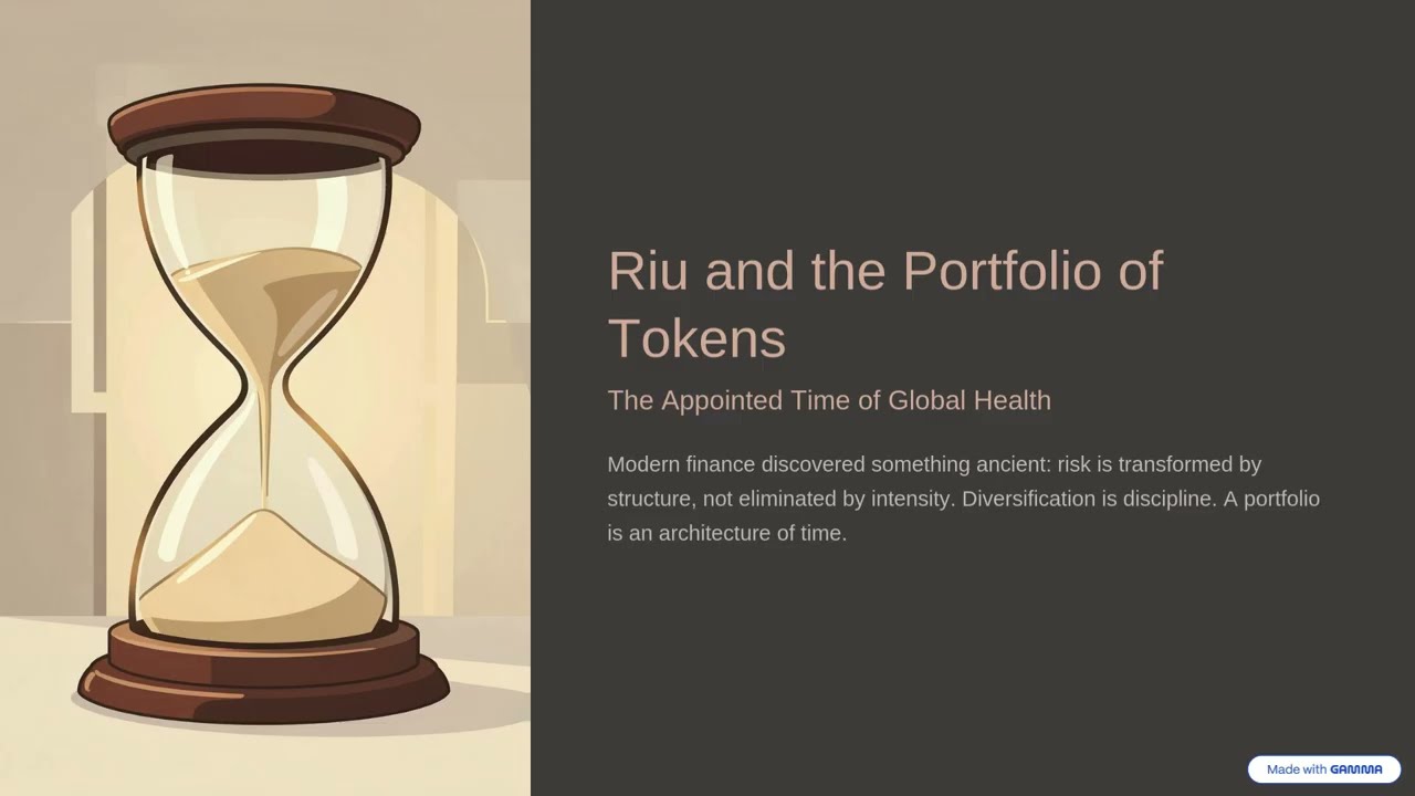 Riu and the Portfolio of Tokens The Appointed Time of Global Health
