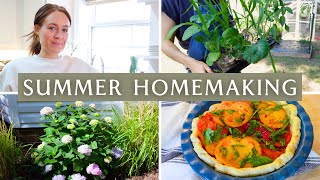 Seasonal Cooking & New Garden Finds! Summer Day At Home 🌽☀️