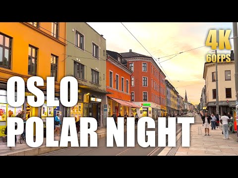 NIGHT Walk in OSLO NORWAY 🇳🇴 (4K 60FPS) Summer 2022 Virtual Walking Tour Video