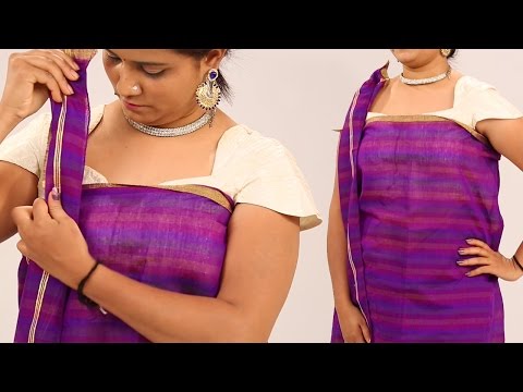 How To Wear A Saree Step By Step In 2 Mins To Look Slim -Coorg Style Sari Draping