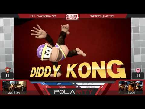 CFL Smackdown 93 WiiU - MVG Dyr (Diddy Kong) vs Zae26 (Kirby) - Winners Quarters