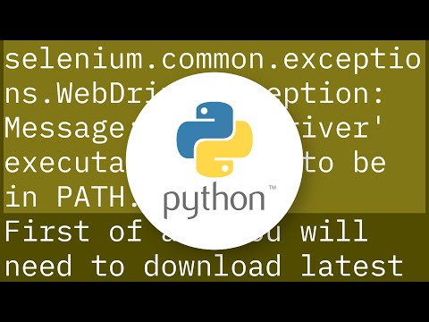 Selenium Using Python Geckodriver Executable Needs To Be In Path