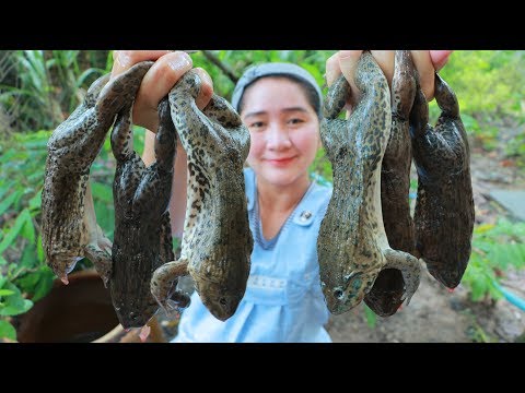 Yummy Crispy Fried Frog Cooking Soybean Past - Frog Stir Fry - Cooking With Sros