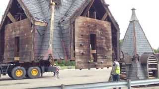 Belding Bros. Clock Tower sections transported off-site