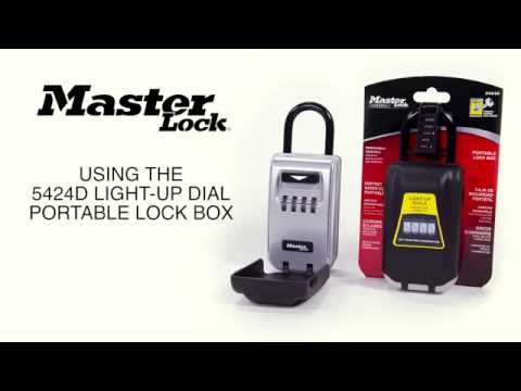 Captura de pantalla de Operación de la caja fuerte portátil con luz 5424D de Master Lock