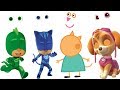 PJ Masks Paw Patrol Peppa Pig Wrong Heads Collection For Kids Nursery Rhymes Funny Cartoon For Kids