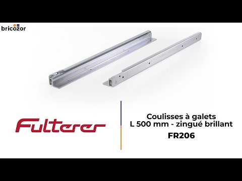 Coulisses à galets FR 206 - charge 100 kg - sortie partielle FULTERER