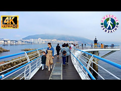 [4K UHD] Songdo Cloud Trails Songdo Beach Busan-Coréia do Sul, passeio a pé-2022 송도구름산채로