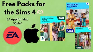 ALL THE SIMS 4 PACKS FOR FREE (EA APP FOR MAC) : tutorial