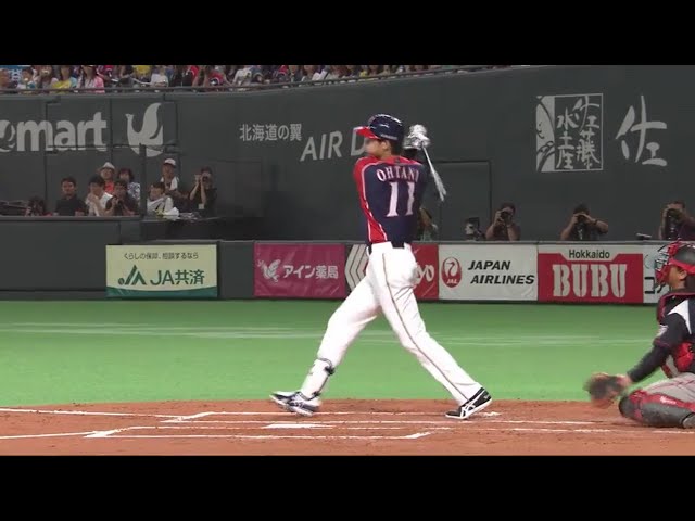 【1回裏】ファイターズ・大谷が右中間を真っ二つに破る先制のタイムリー2ベース!! 2017/8/16 F-M