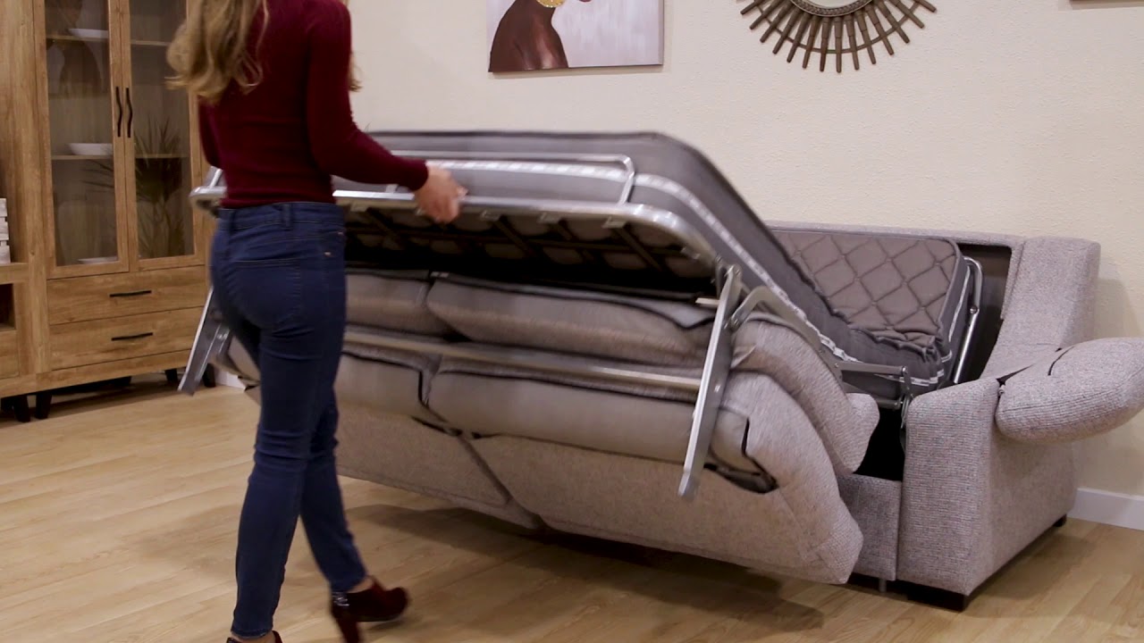 Watch Sofá cama Pekín de apertura italiana y colchón de 18 cm Now Sofá cama Pekín de apertura italiana y colchón de 18 cm