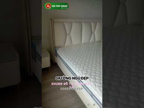 Giường Ngủ Gỗ Phong Cách Ý GN-1010 | Giường ngủ gỗ tự nhiên bọc da, vải tùy chọn