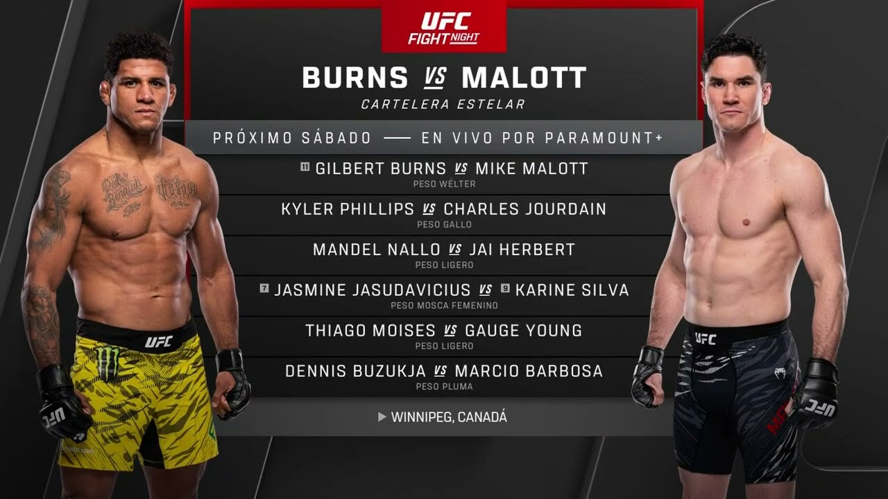 #UFCWinnipeg Burns vs Malott