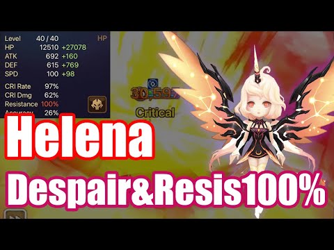 【Summoners War | Curry's RTA】The Power Helena, is Despair & Resis 100% strong?