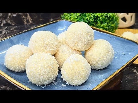 Coconut Ladoo Recipe - Instant Coconut Sweet | 3 Ingredients Recipe | Coconut Balls