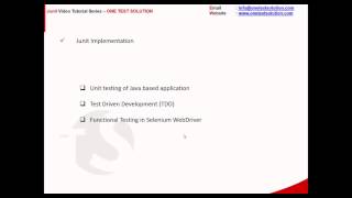 Part 1 - Junit Tutorial - Junit Overview and Configuration