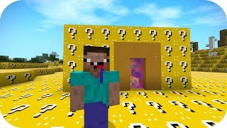 NOOB VS MUNDO SOLAMENTE DE LUCKY BLOCK MINECRAFT TROLL + ROLEPLAY