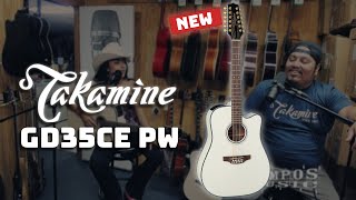 Video thumbnail for Evelyn Ozuna Reviews Takamine White Guitar GD35CE-PW Podcast @ CamposMusic by Luis Campos