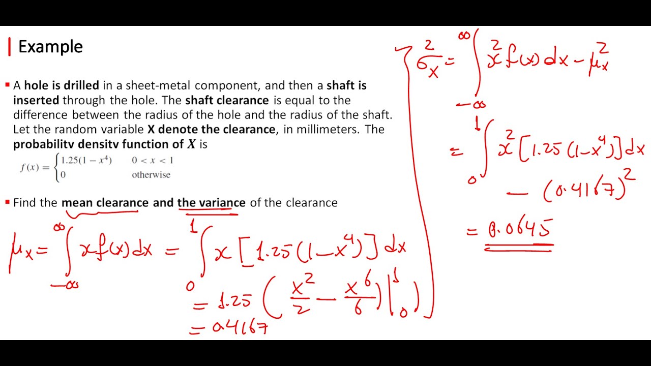 📊 Continuous Random Variable - Mean, Variance, and Chebyshev's Theorem 📈