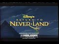 2002 Disney S Peter Pan Return To Neverland Commercial