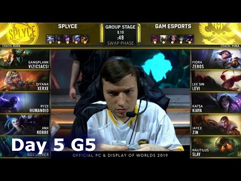 SPY vs GAM | Day 5 S9 LoL Worlds 2019 Group Stage | Splyce vs GAM Esports