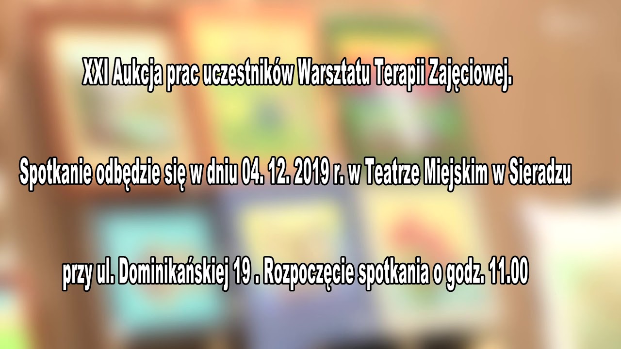 Warsztat terapii zajęciowej zaprasza na aukcje – ogłoszenie