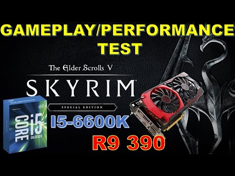 Skyrim Special Edition Performance Test 1080P R9 390 and i5 6600K Video
