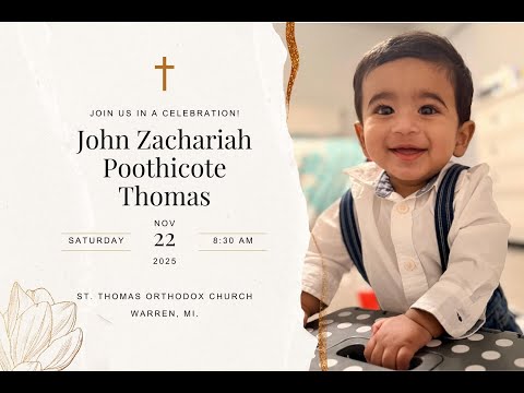 John Zachariah's Baptism - Aidan Photography